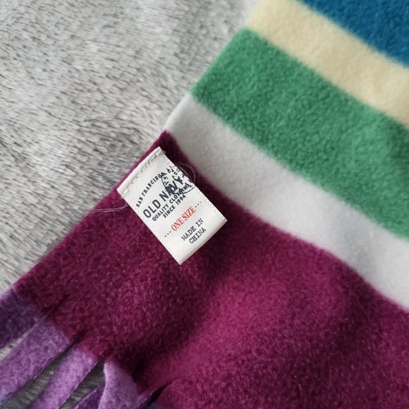 Old Navy Stripped Fleece Scarf - Picture 3 of 3